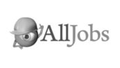 לוגו all jobs שחור לבן